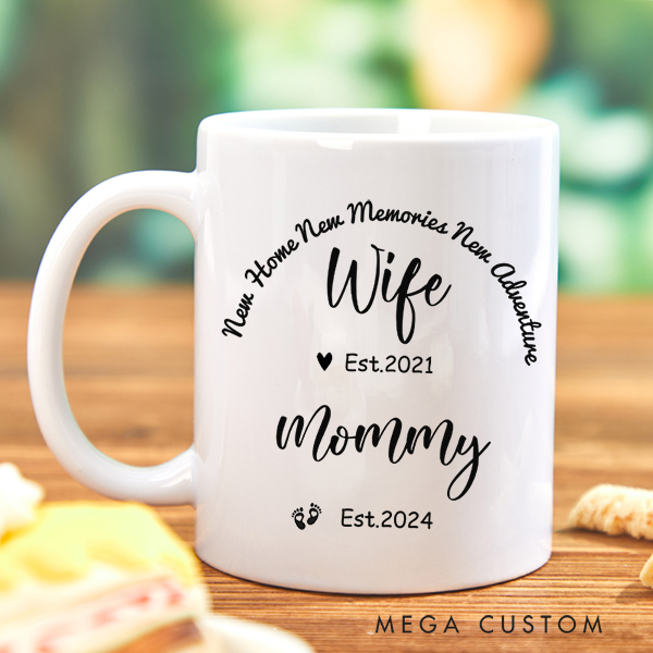Personalized New Mom New Home New Memories New Adventure Mug Coffee Mug Gift for New Parents Gift for Wife Housewarming Gift Christmas New Home Gift