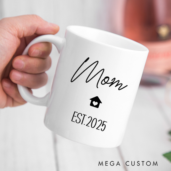 Personalized Mug for Mom Family Gift Custom 11oz Coffee Mug Housewarming Gift Coffee Cup Gift for Mom New Home Gift Mom Gift Christmas Gift for Mom