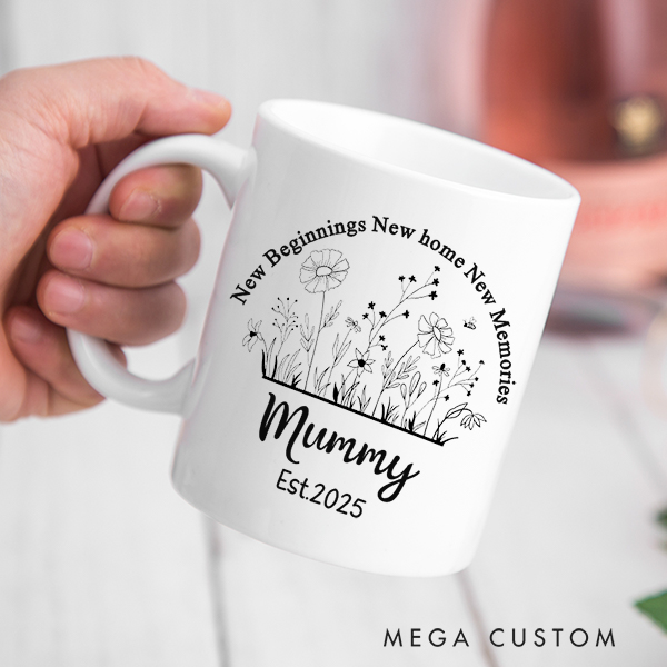 Personalized Mug for Mom Family Gift Custom 11oz Coffee Mug Housewarming Gift Coffee Cup Gift for Mom Christmas Gift New Home Gift Mom Gift