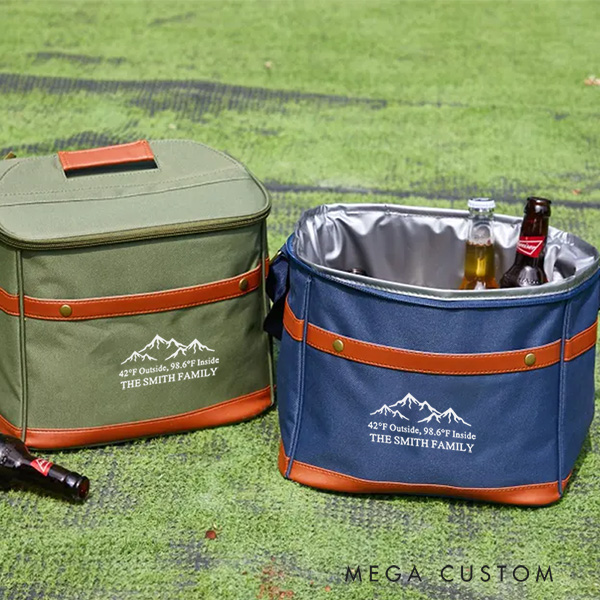 Personalized Cooler Bag Wedding Housewarming Party Gift Custom Insulated Large Cooler Bags New Home Gift Moving Gift for Him Office Work Picnic Beach