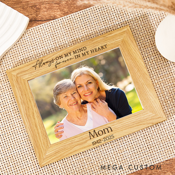 Personalized Mom Memorial Photo Frame in Loving Memory of Gift Custom Loss of Loved One Picture Frame Remembrance Gift Keepsake