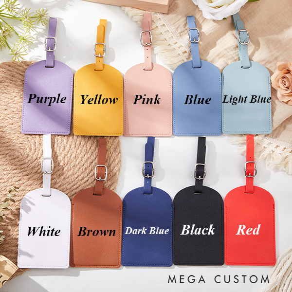 Personalized Away We Go Engraved Leather Passport Holder and Luggage Tag Set Gift for Traveling Lovers Cute Travelers Gift