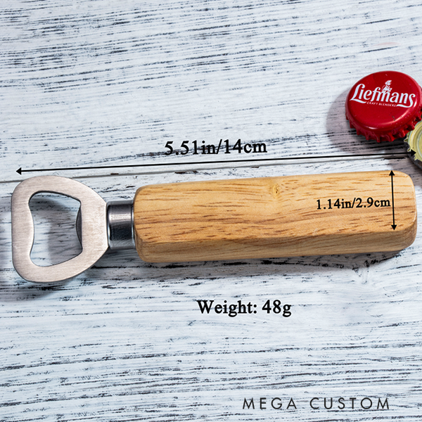 Personalized Wooden Bottle Opener Custom Engraved Bottle Opener Teamwork Bottle Opener Personalized and Fun Keepsake for Housewarming Celebrations