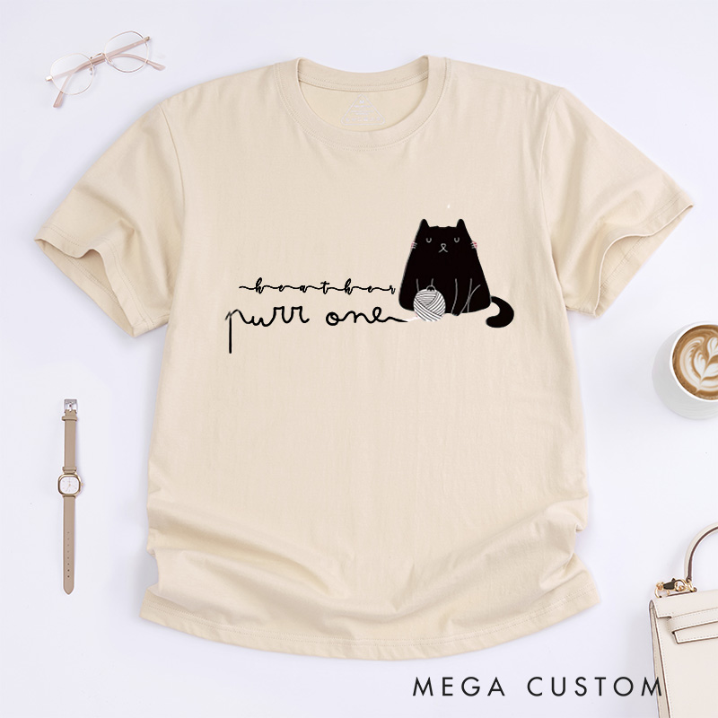Personalized Knit Classic T-Shirts Knitting Shirt Cat Lover Gift Knitter Tee Custom GiftS