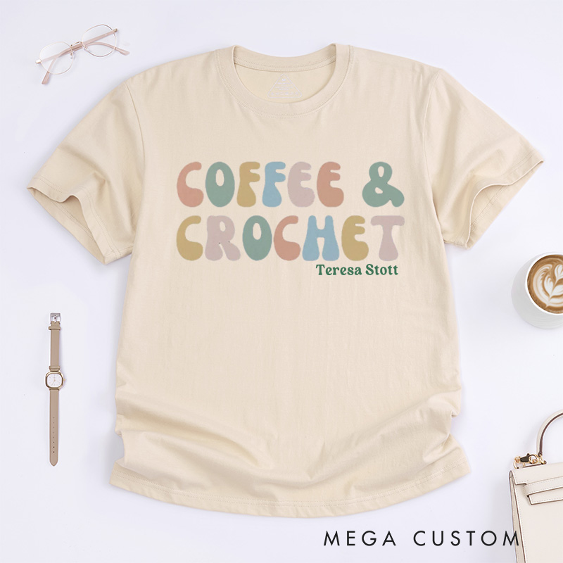 Personalized Crochet Comfort Colors Classic T-Shirts Crochet Lover Gift Crocheting Apparel Sewing Shirt  Knitting Shirt Gift for Crochet Lover Crocheting