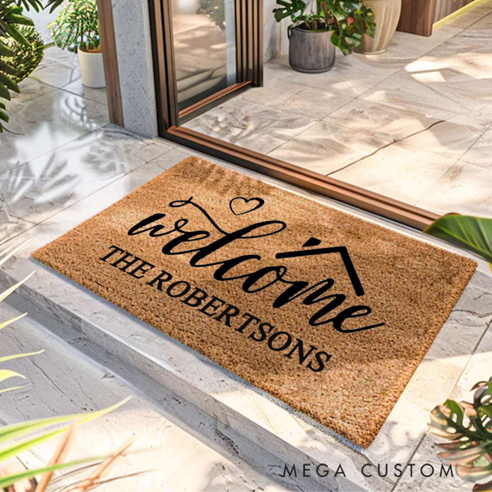 Personalized Home Sweet Home Doormat Housewarming Gift to Celebrate Love and New Beginnings New Home Gift