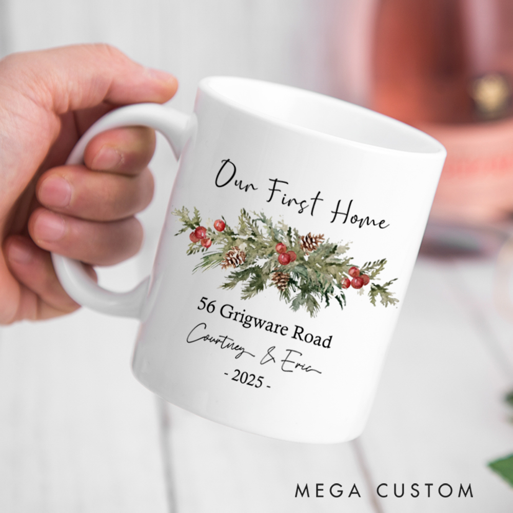 Personalized Christmas Coffee Mug Custom Holiday Coffee Mug Christmas Gift Christmas Stocking Stuffer Christmas Decor and Tree Mug Housewarming Gifts