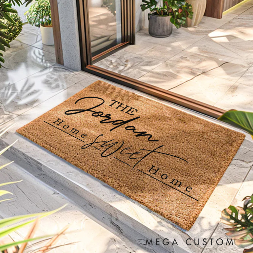 Personalized Doormat Home Sweet Home Doormat New Home Gift Housewarming Wedding Gift for Couples Christmas Gift for Family