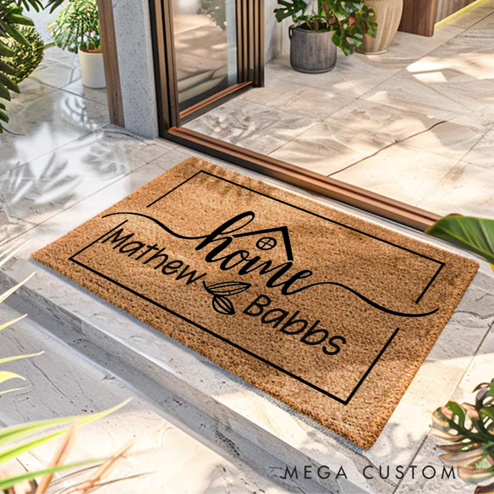 Personalized Home Doormat Custom Family Doormat New Home Gift Housewarming Gift Closing Gifts First Home Gifts Christmas Gift