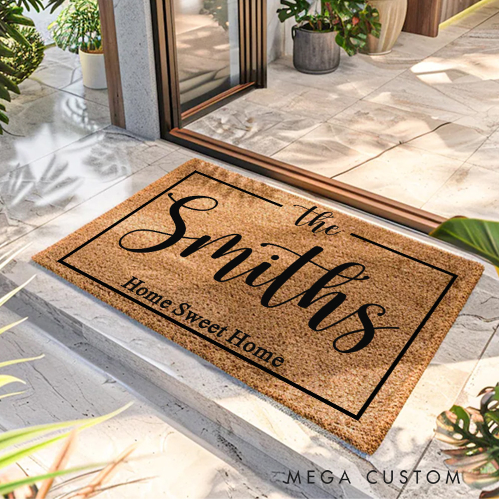 Personalized Doormat Home Sweet Home Welcome Mat A Personalized Housewarming Gift to Celebrate Comfort And Warm Welcomes