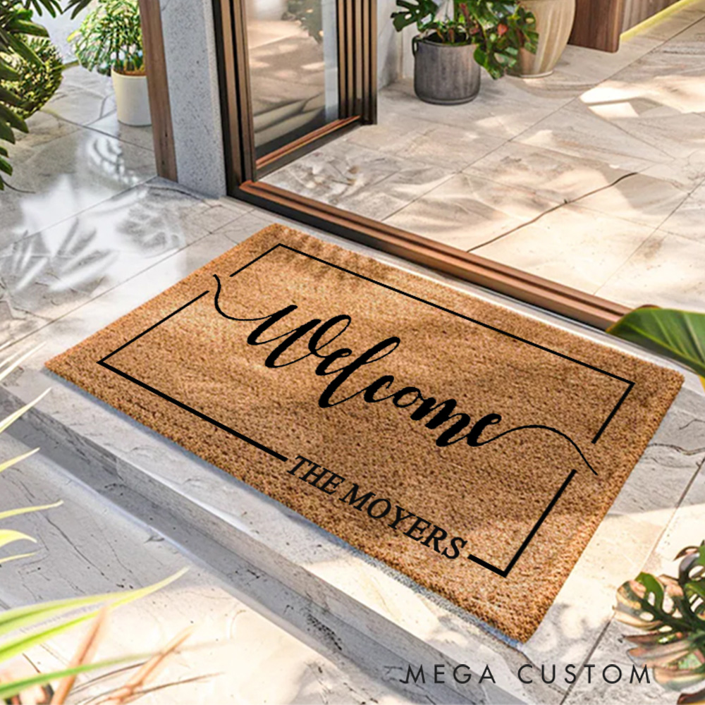Personalized Elegant Welcome Doormat A Personalized Housewarming Gift to Add Style And Warmth to Your New Home New Home Gift