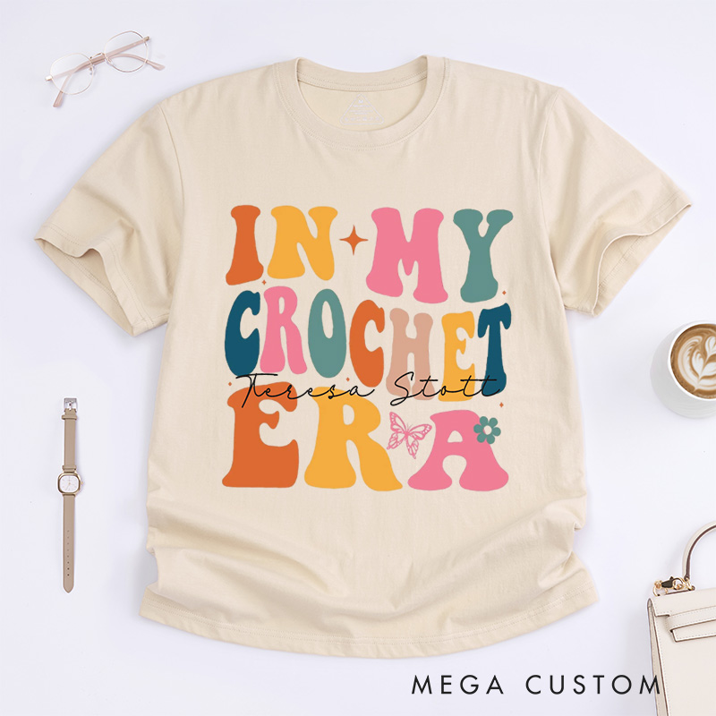 Personalized In My Crochet Era Classic T-Shirts Gifts for knitting Lovers