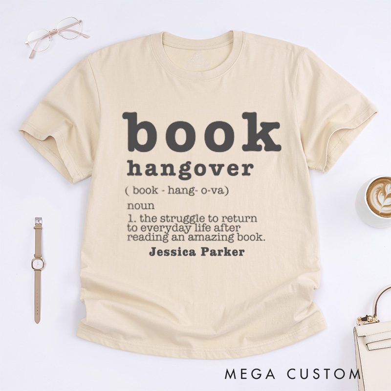 Personalized Book Hangover Classic T-Shirts Book Lover Gift Reading Shirt Book Lover Gifts Bookworm Gift Bibliophile Shirt Reader Shirt