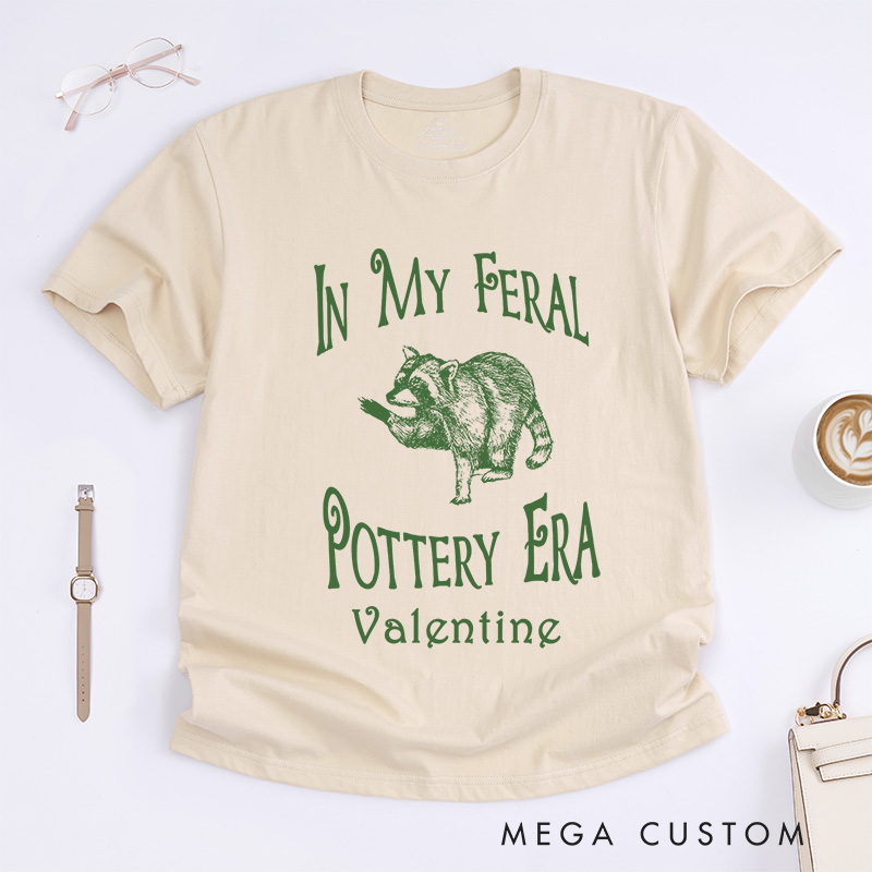 Personalized In My Feral Pottery Era Classic T-Shirts Comfort Colors Pottery Shirt Gifts For Potter Pottery Tee Gift