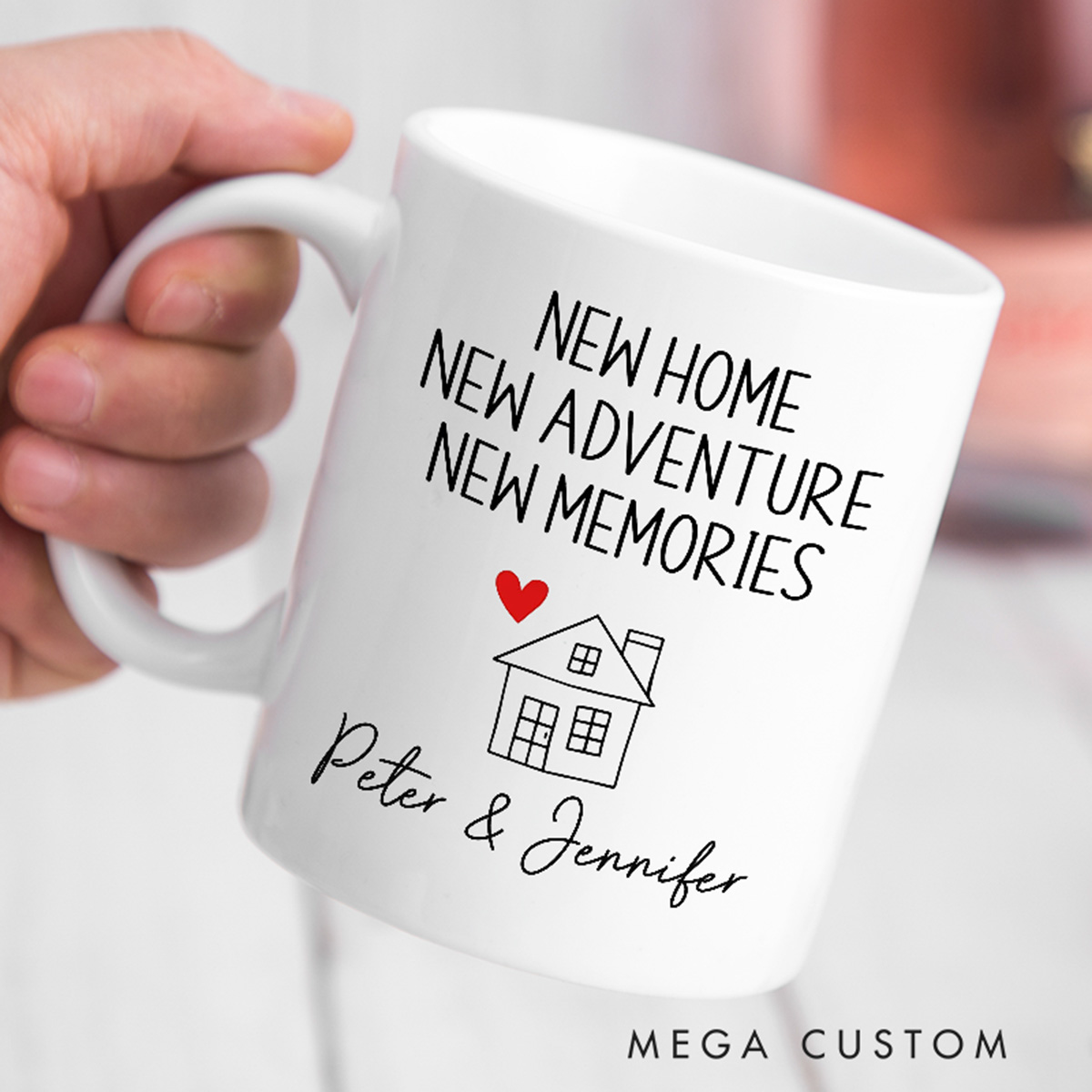 Personalized Mugs Custom Wedding Mugs Gift New Bride and Groom Husband and Wife Coffee Cup Housewarming Gift Newly Wed Gift for Couple New Home Gift