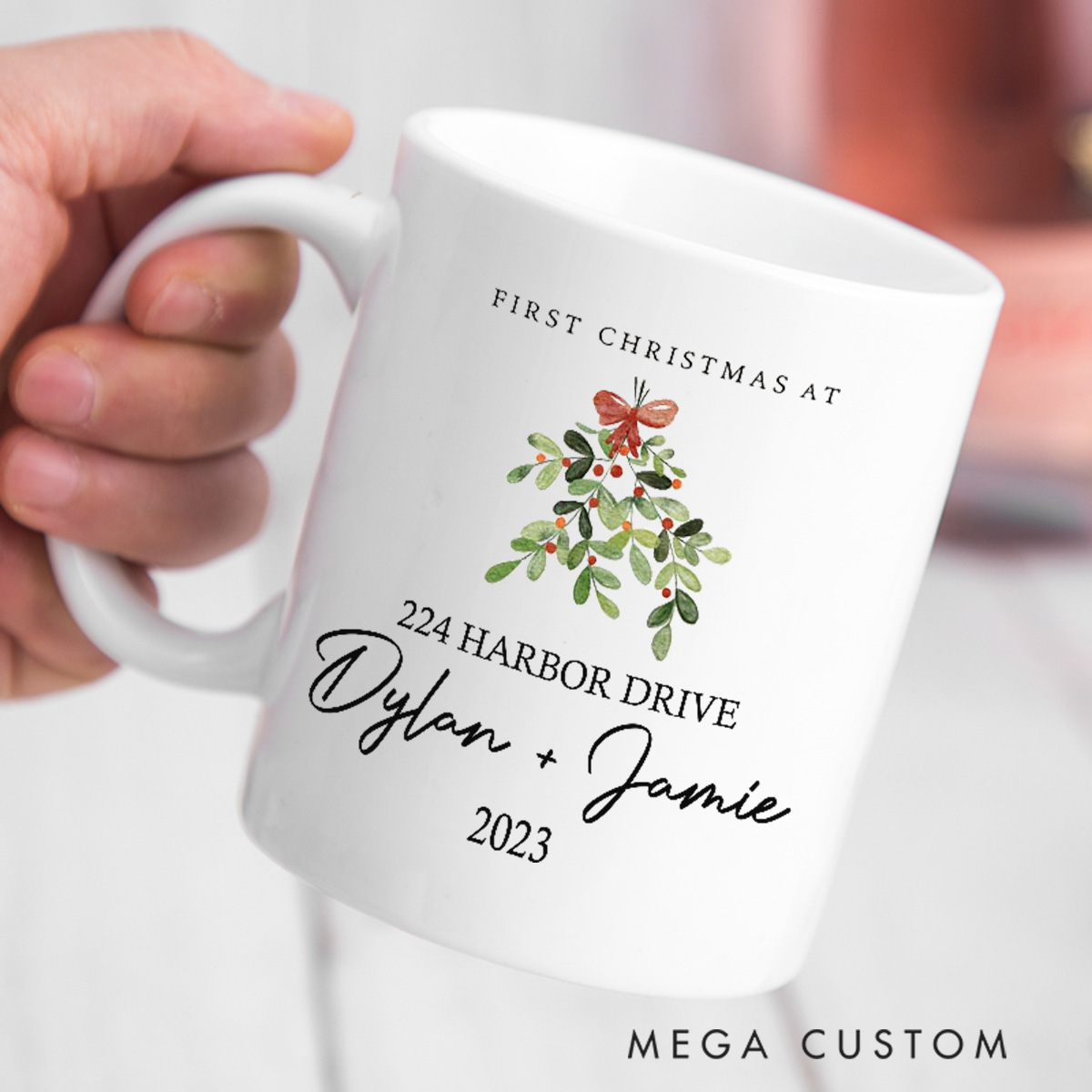 Personalized Christmas Mug Custom Holiday Coffee Mug Christmas Gift Christmas Stocking Stuffer Christmas Decor and Tree Mug Housewarming Gifts