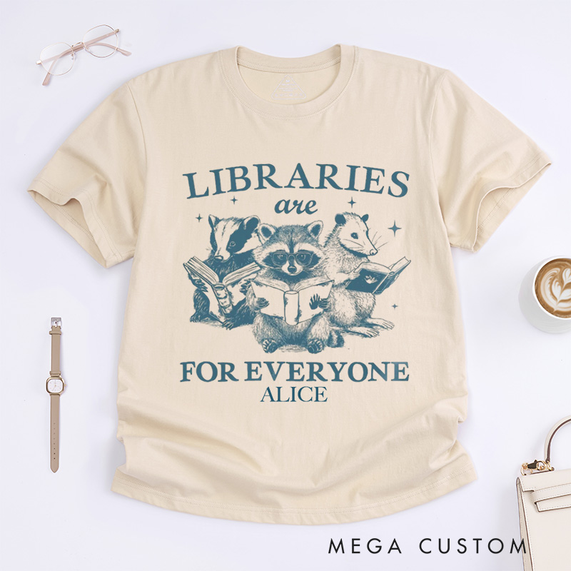 Personalized Libraries Are For Everyone Comfort Colors Classic T-Shirts Library Shirt Librarian Shirt Book Lover Gift Reading Book Bookish Gift Librarian Gift