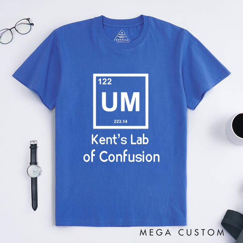Personalized UM The Element Of Confusion Science Geek T-Shirt Science Chemistry Physics Lover Shirt Gift for Geek Nerd