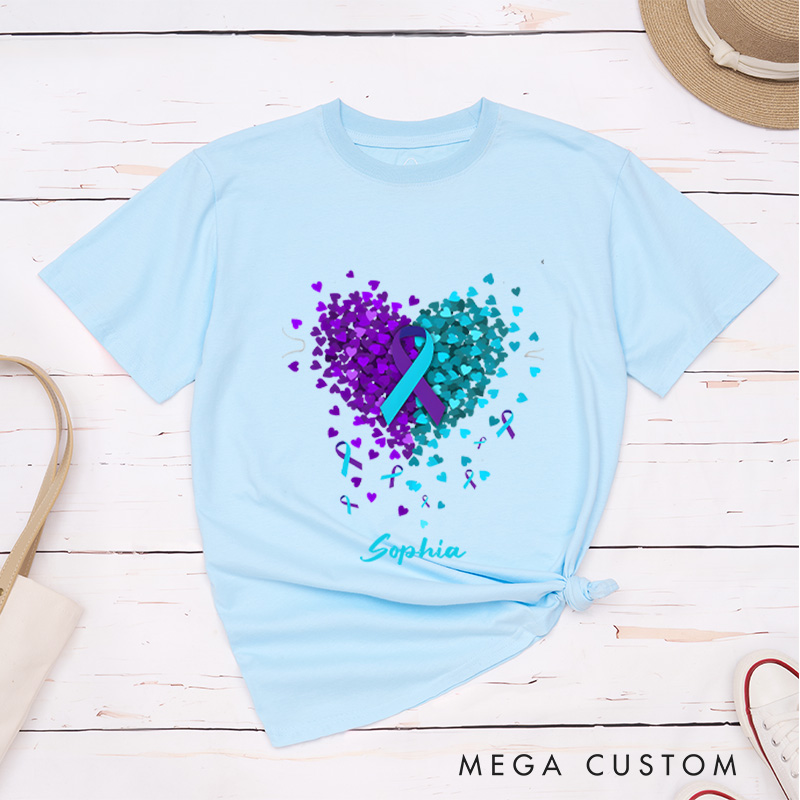 Personalized Health Hope Ribbon Mental Health Awareness Shirt Suicide Prevention Ribbon Gift