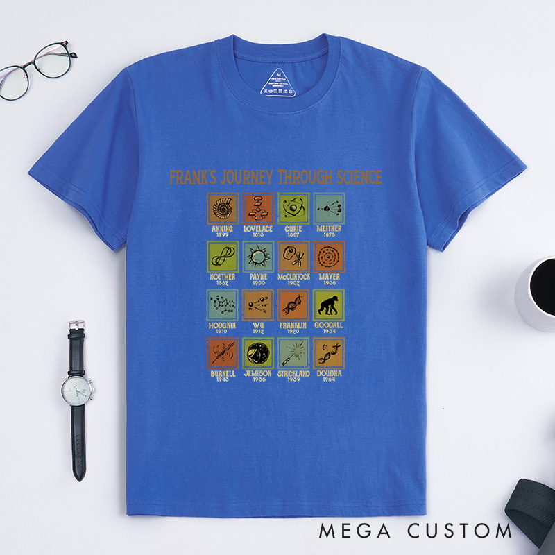 Personalized Icons Of Science T-Shirt Chemistry Science Lovers Shirt Gift for Geek Nerd