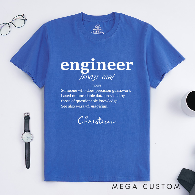Personalized Engineer Programmer T-Shirt Wizards Magicians Technology Lover Shirt Gift for Geek Nerd