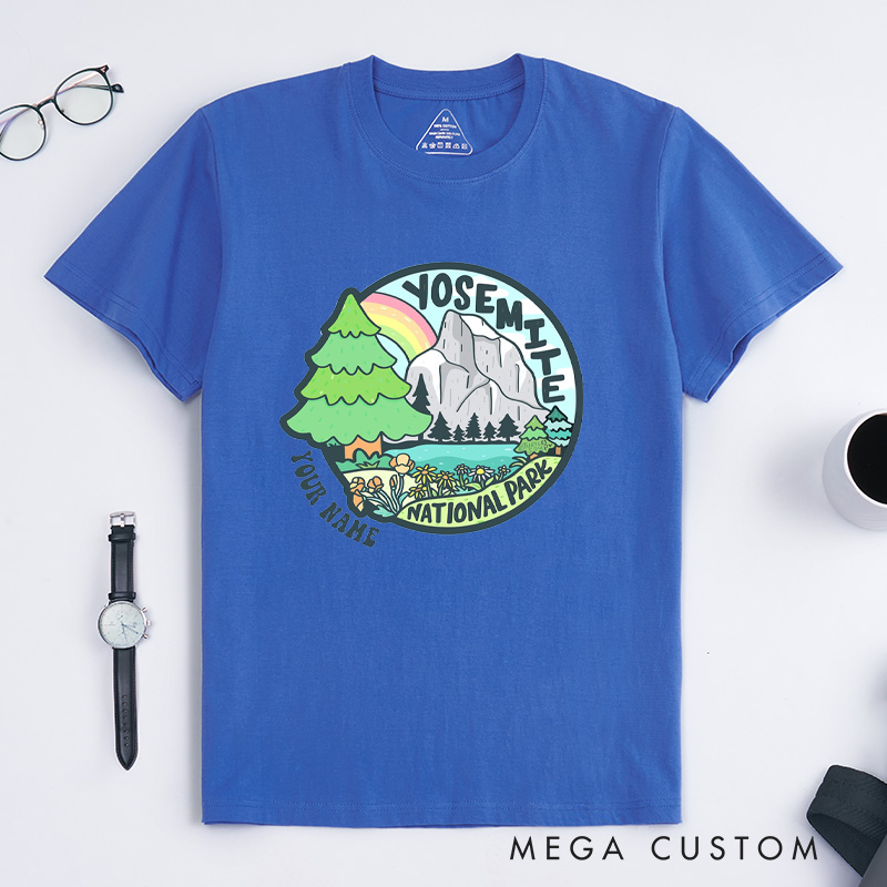 Personalized Mountain T-Shirt Camping Adventure T-Shirt for Nature Travelers Outdoors Lover Gift