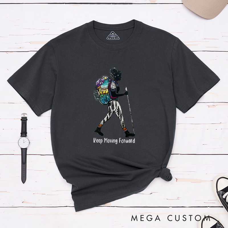 Personalized Hiker Girl T-Shirt Camping Adventure T-Shirt for Wanderlust Nature Travelers Outdoors Lover Gift