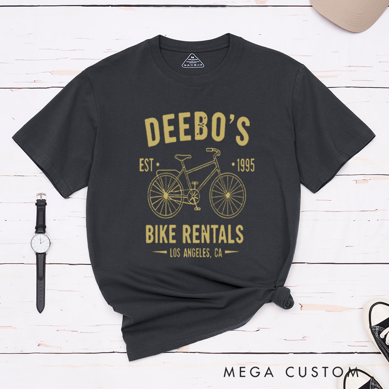 Personalized Retro Bike Rentals Classic T-Shirt with Timeless Design Bike Lovers for Outdoor Adventures Riding Cycling Biking Enthusiasts