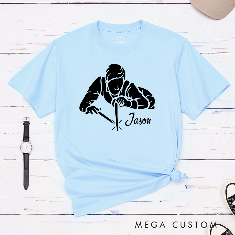 Personalized Billiards, Pool, and Snooker Game T-Shirts with Your Name and Winning Style