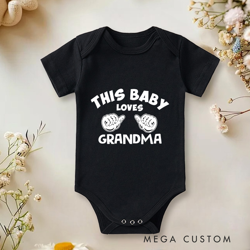 Personalized This Baby Loves Someone Baby Boys Girls Newborn Funny Baby Onesie