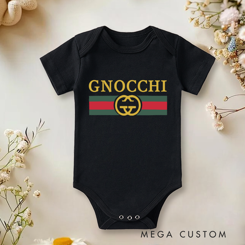 Personalized Gnocchi Tastier Than Gvcci Baby Onesie Newborn Baby Gift