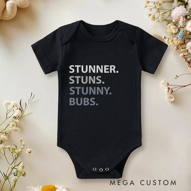 Personalized Pregnancy Announcement Natural Baby Onesie Gifts for Newborn 