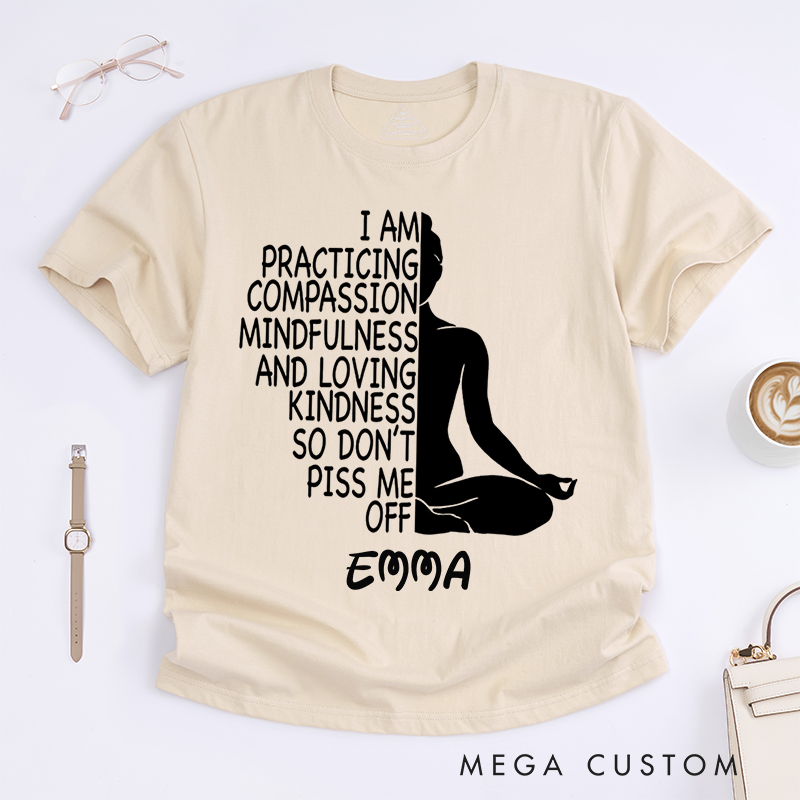 Personalized Meditation T-shirts Yoga T-shirts Yoga Instructor T-shirts Yoga Sports T-shirts Women Yoga Gifts