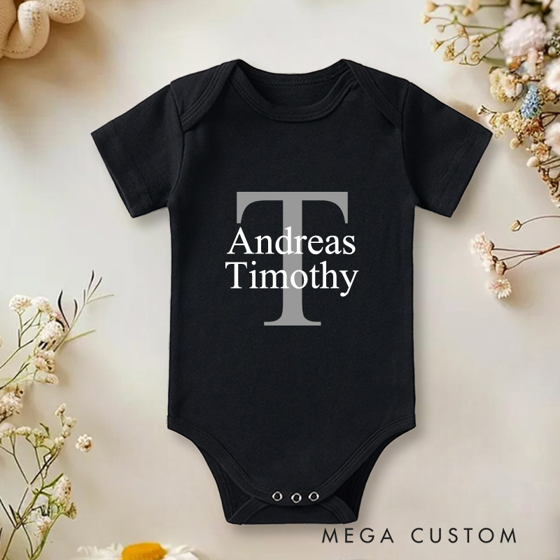 Personalized Baby Name Baby Announcement Baby Onesie Baby Bodysuit New Baby Reveal Clothing