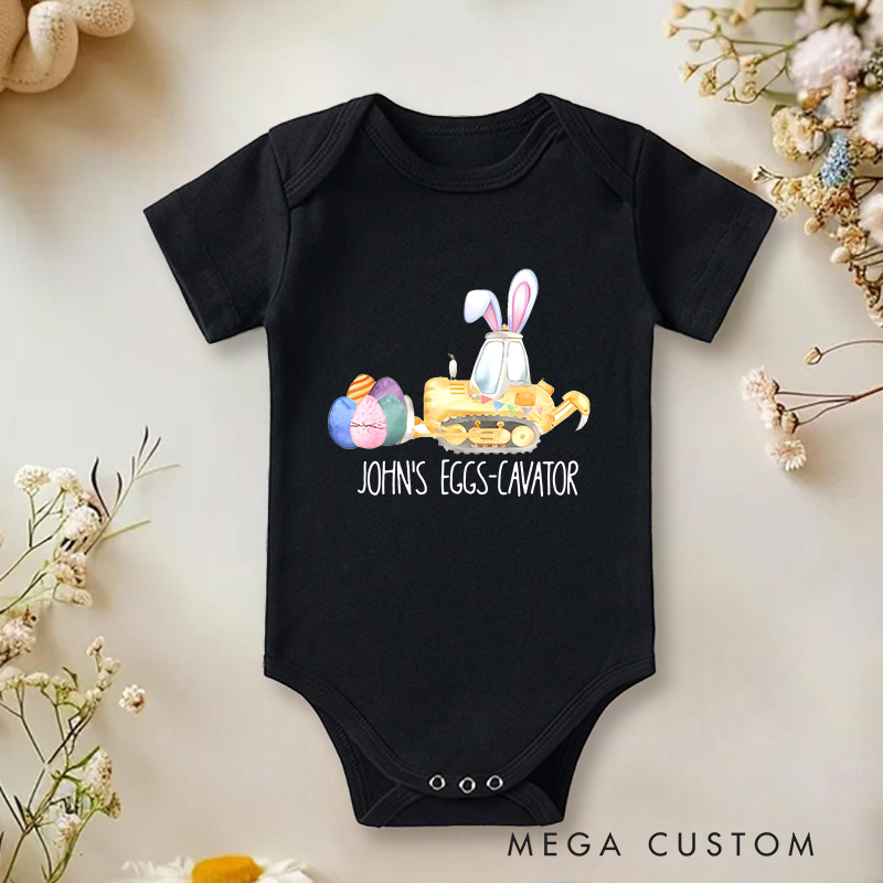 Personalized Baby Name Easter Bunny Ears Raglan Baby Onesie Easter Gifts  