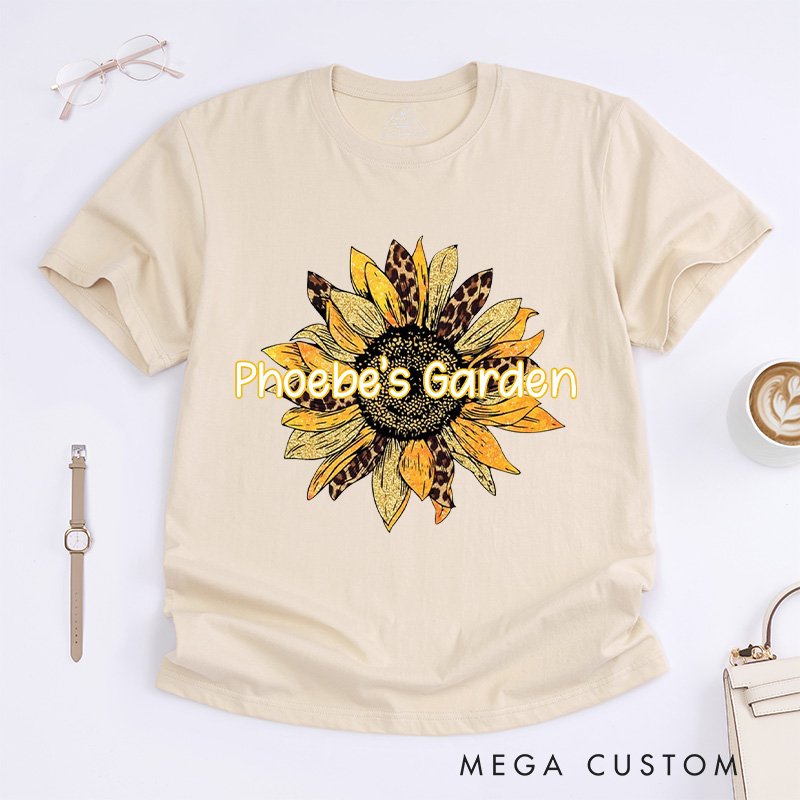 Personalized Sunflower Classic T-Shirts Women Gardener Shirt Plant Lover Tee Shirt Gardening Shirt for Gardener Gift Gardening Lovers Gift