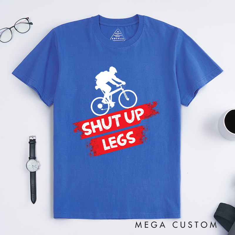 Personalized Striking Cyclist Silhouette T-Shirt for Outdoor Adventures Riding Cycling Biking Enthusiasts