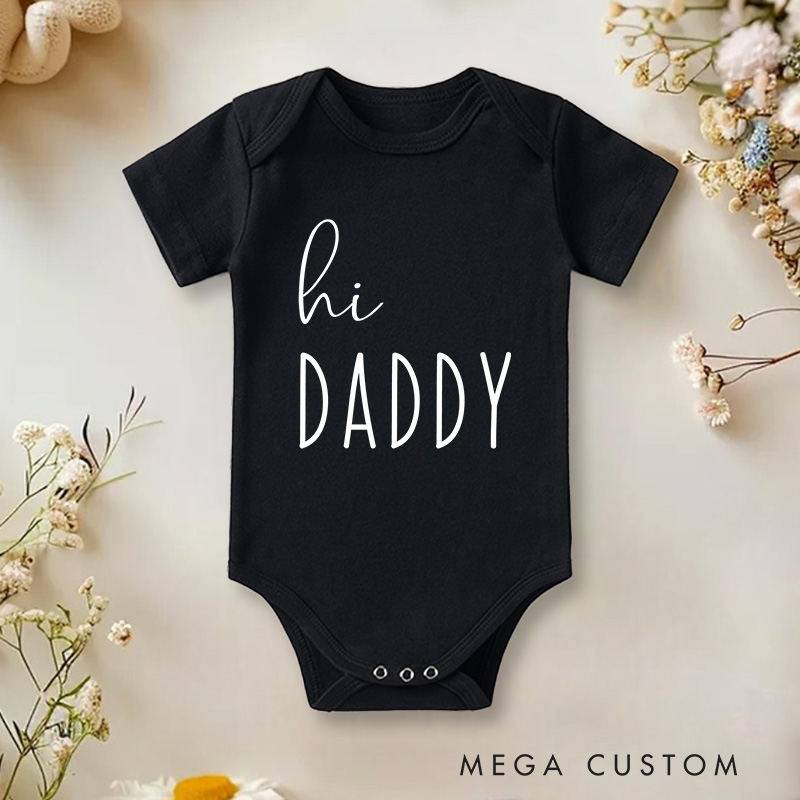 Personalized Hi Baby Onesie Pregnancy Announcement Gift
