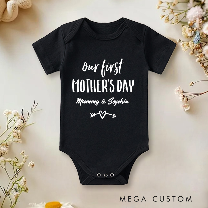 Personalized Mother's Day Baby Grow Baby Onesie First Mothers Day Gift Baby Shower Gift