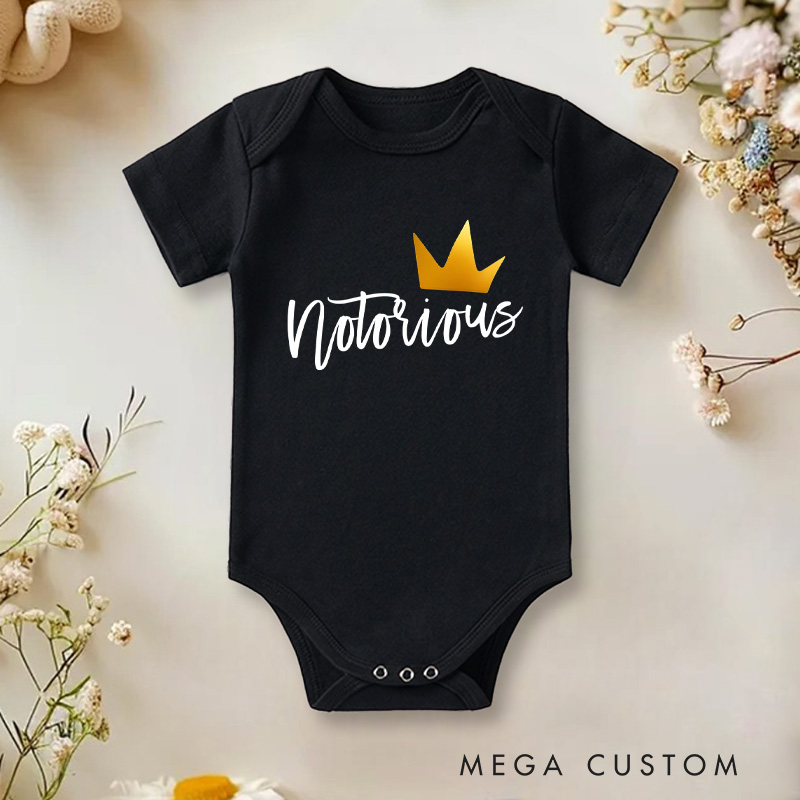 Personalized Notorious 1st Birthday Baby Onesie Gift for Baby