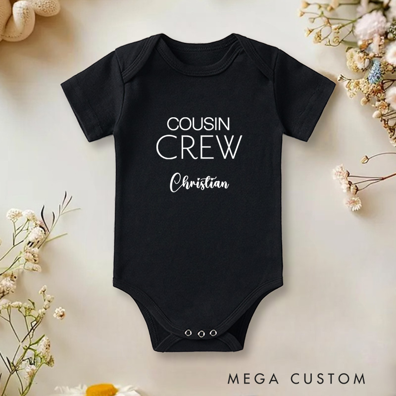 Personalized Cousin Crew Celebrating the Bond Between Cousins Baby Onesie