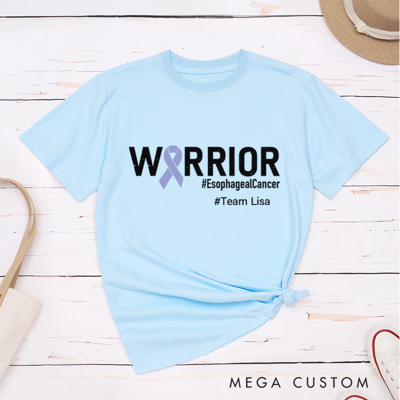Personalized Esophageal Warrior Team Stomach Cancer T-Shirt