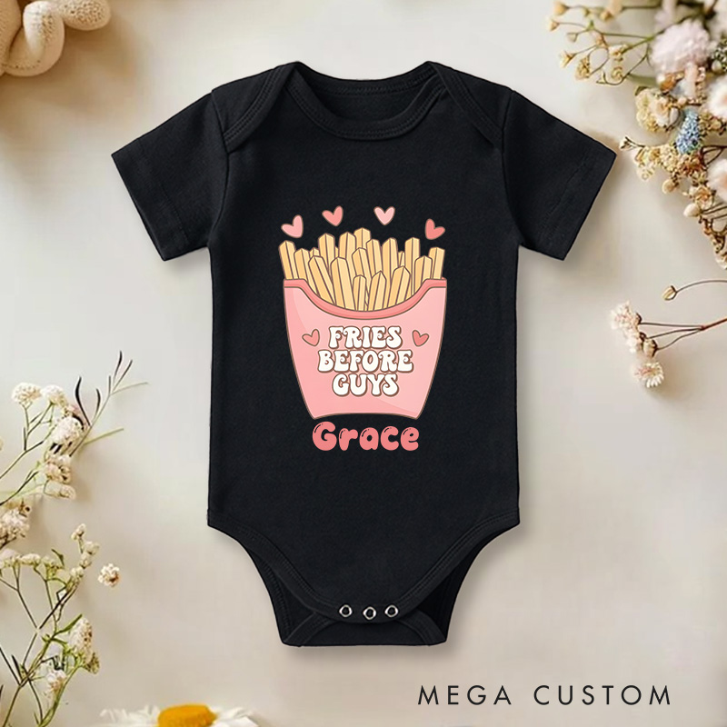 Personalized Fries Before Guys Natural Baby Onesie Funny Baby Gift
