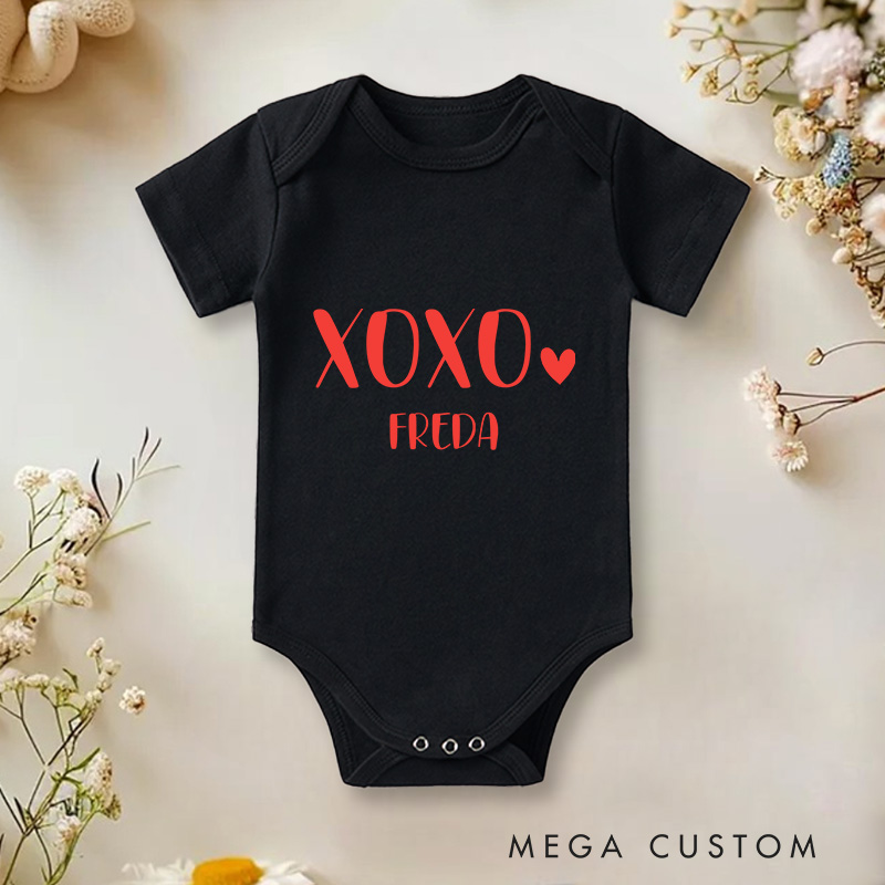 Personalized 1st Valentines Day Baby Onesie New Baby Girl Boy Gift