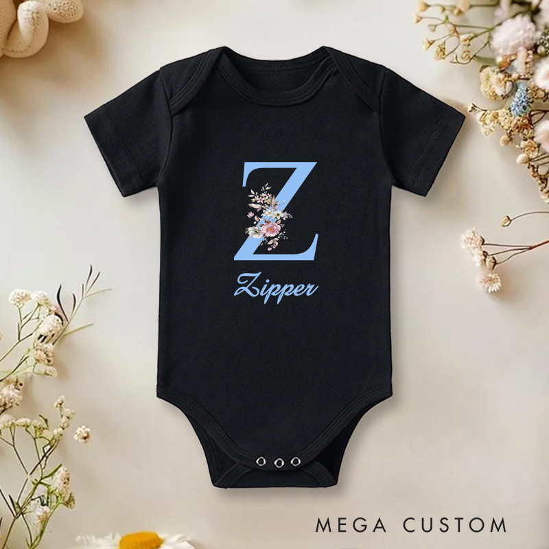 Personalized Name Celebrating the Arrival of a New Family Member Baby Onesie
