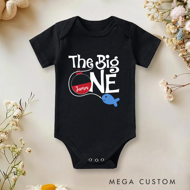 Personalized The Big One Fishing First Birthday Baby Onesie Baby Gift for New Mom