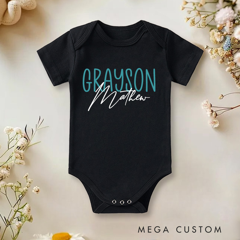 Personalized Name Baby Onesie New Baby Girl Boy Gift Nursery Gift
