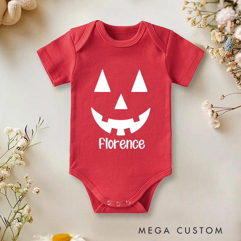 Personalized Halloween Lantern Baby Onesie Funny Cute Gift
