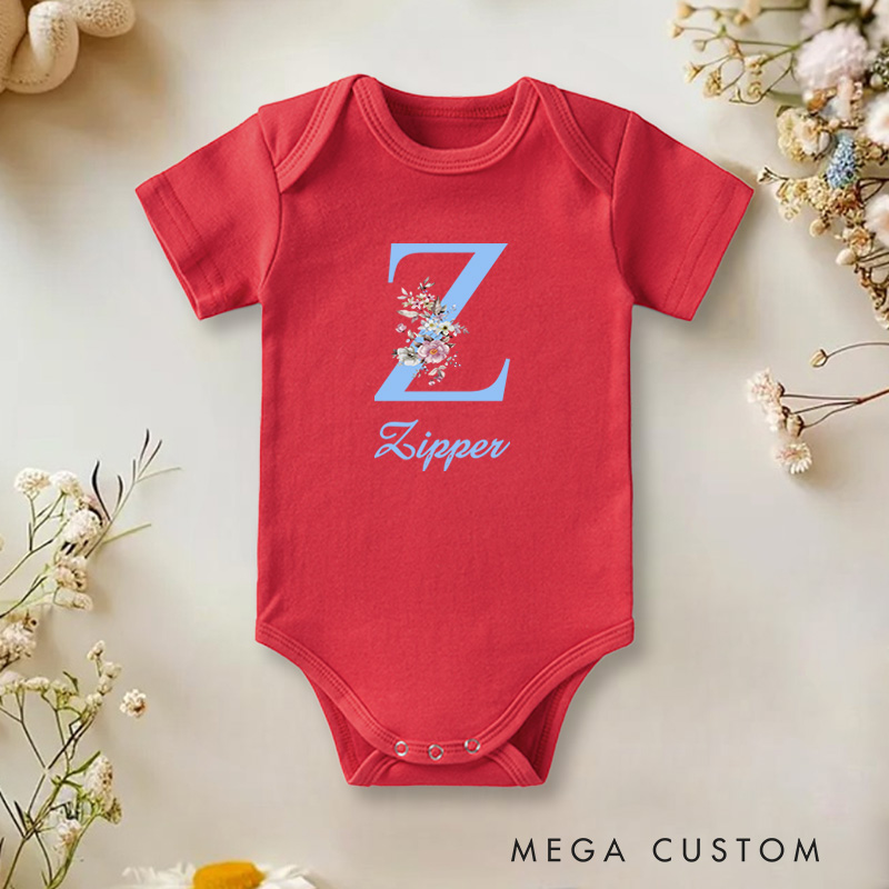 Personalized Name Celebrating the Arrival of a New Family Member Baby Onesie