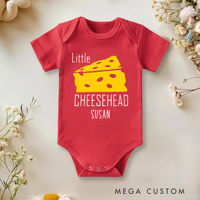 Personalized Little CheeseHead Baby Onesie Newborn Baby Gift